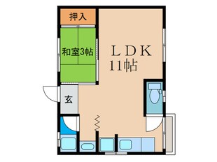 青葉荘の物件間取画像